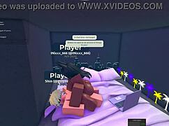 Egyptian babe gets fucked hard in Roblox condo game