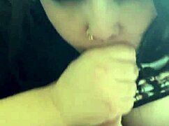 Tits Out Curvy POV Deepthroat Cumshot Blowjob