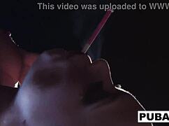 shyla stylez smokes seductively in sexy fetish display