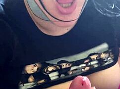 Tits Out Curvy POV Deepthroat Cumshot Blowjob