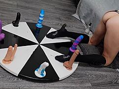 i spin wheel of dildos chasing that huge orgasm win