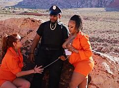 Officer Forces Inmates to Deepthroat and Suck His Thick Cock Sloppily