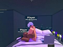 Egyptian babe gets fucked hard in Roblox condo game