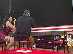 Brazilian Wife Bent Over Doggystyle Cuckold Outdoor by Old Guy