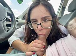 i got caught giving sloppy blowjob therapy in his car public