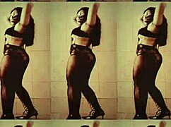 Sexy Asian Twerks Her Juicy Ass in Fishnets Teasing Every Curve