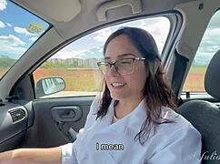 i got caught giving sloppy blowjob therapy in his car public