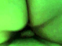 chubby milf bathes pussy then deep sucks son's cock cum on boobs