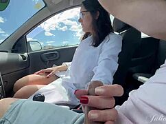 i got caught giving sloppy blowjob therapy in his car public