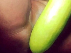 VILLAGE WIFE'S PUSSY STUFFED BY HUGE BOTTLE GOURD!