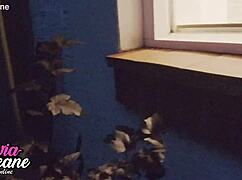 Neighbor's Shower Viewed From Hidden Spot Next Door