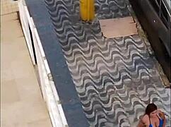 Sly Redhead Skips Beach Rides Neighbor Cock Takes Facial Creampie