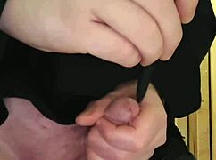 watch him shove toothbrush in cock then nails in peehole for ruined orgasms