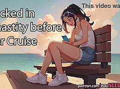 your girlfriend locks you in chastity before her cruise...