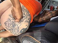 She Hitches a Ride, He Stops the Car for Wild Interracial Bush Fuck