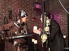 Brunette Milf Rides and Sucks Shaved Pussy Pleasing Cock in Stockings Hardcore