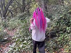 muscular guy dominates skinny teen in forest rough fucking spanking pussy creampie deepthroat cum in mouth squirting