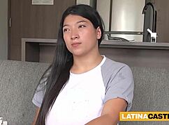 huge tits latina slut roughed facefucked by monster producer cock