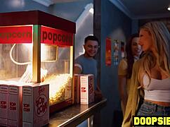 😲 guy shocked as pussy dude gets pounded hard by two busty shemales!!