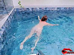 Miriam Prado squirts hard during spa masturbation session