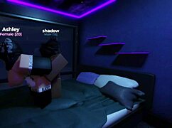 Intense big black cock ravages white whore's wet pussy turning her into obedient sex slave on Roblox