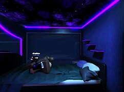 Intense big black cock ravages white whore's wet pussy turning her into obedient sex slave on Roblox