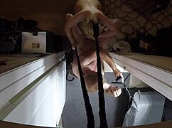 annie archer soaps up her blonde body in steamy shower pov