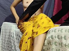 damn that indian aunty's curves got wrecked hard by the young boy in total domination play