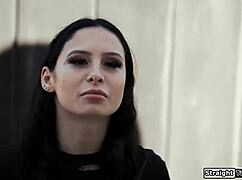 mmm, first time lesbian petite brunette, wanna finger lick pussy to orgasm? 👅💦