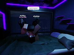 Intense big black cock ravages white whore's wet pussy turning her into obedient sex slave on Roblox