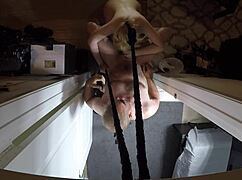 annie archer soaps up her blonde body in steamy shower pov