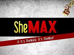 Thai Ladyboy Pigtails Pantyhose Trains Deep Blowjob on Monster Cock