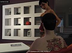 brunette latina teases with private lapdance stripping lingerie