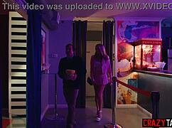 Naughty Petite Teen Athena Faris Pounds Boyfriend's Cock Hard in Cinema