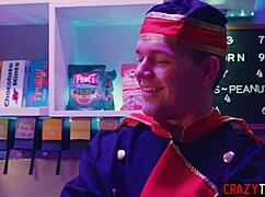 Naughty Petite Teen Athena Faris Pounds Boyfriend's Cock Hard in Cinema