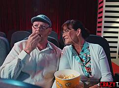 Naughty Petite Teen Athena Faris Pounds Boyfriend's Cock Hard in Cinema