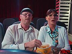 Naughty Petite Teen Athena Faris Pounds Boyfriend's Cock Hard in Cinema