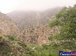 Big-Boobed Natural Brunette Lilly Bell Strips Lingerie in Iconic Debut