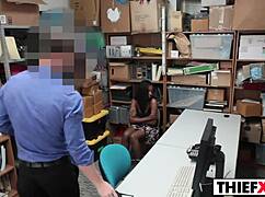 Daya knight offers her big boobs to pay off the burglar at work