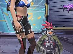 this tight free fire babe twerks so hot it'll drive gamers crazy lol