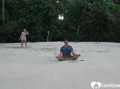 Beach Meditation Turns into Hungry Blowjob Sucking Session