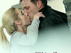 classy smalltit european model rides cock in romantic cowgirl