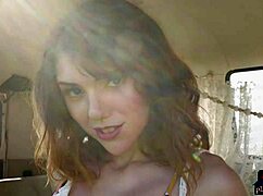 Big natural tits bounce as Latina Azura Grace strips her perfect ass!