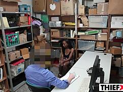 Daya knight offers her big boobs to pay off the burglar at work