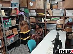 Daya knight offers her big boobs to pay off the burglar at work