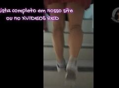 hung visitor surprises wife at home fucks her bed