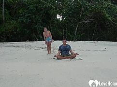 Beach Meditation Turns into Hungry Blowjob Sucking Session