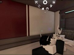 shark slut with big ass tits gets fucked hard in roblox condo game