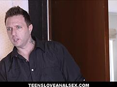 stepdad pounds petite teen stepdaughter while ass spinner toy buzzes