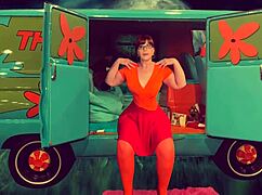 granny velma dinkley in costume gets haunted mystery fucked hard creampied pov